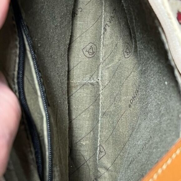 Vintage C  Valentino Leather Monogrammed Shoulder Bag Beige Tan - Picture 7 of 7